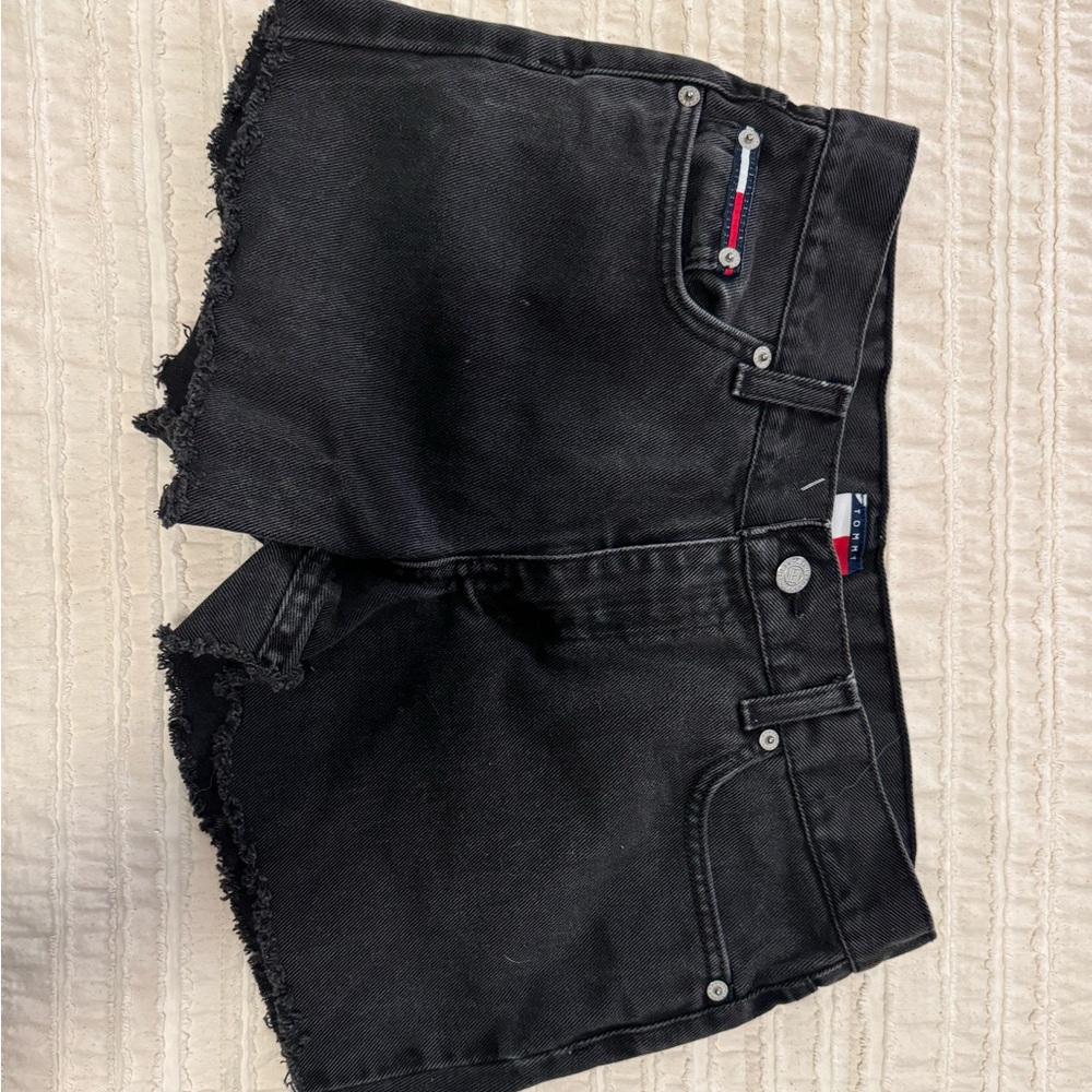 Tommy black Jean shorts